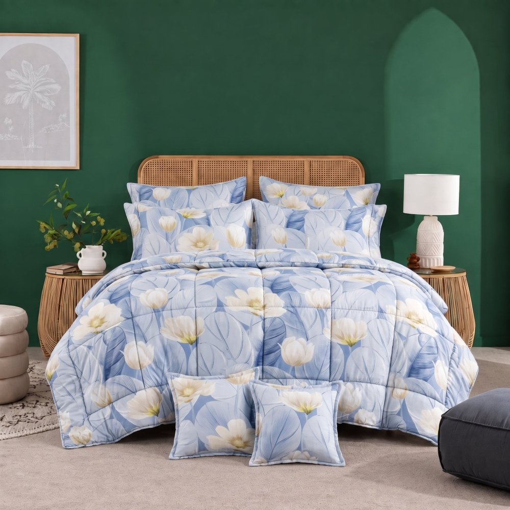 Sky Tulip - 8pcs Premium Comforter Set - Zaraish.com