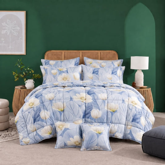 Sky Tulip - 8pcs Premium Comforter Set - Zaraish.com