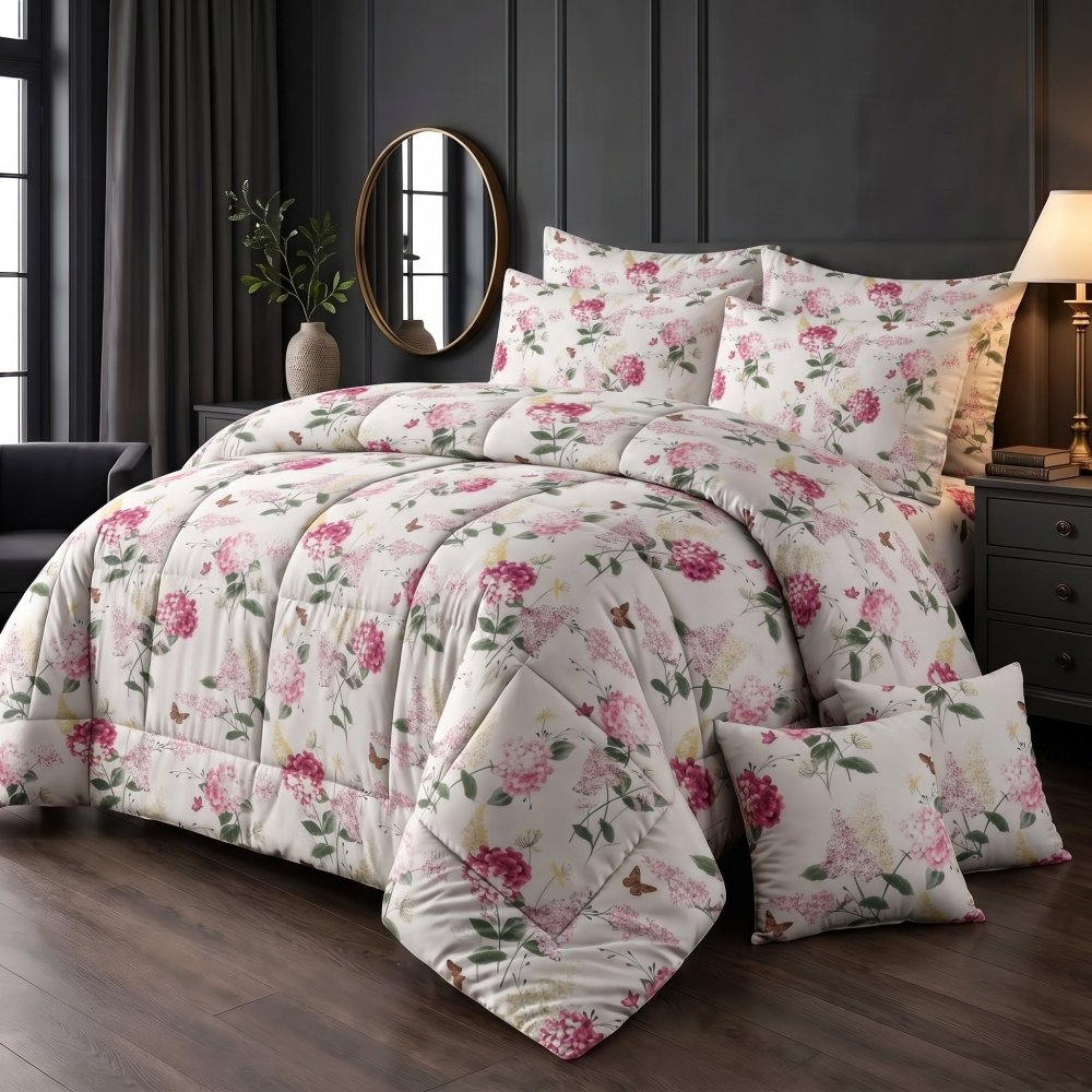 Spring Butterfly Tapestry - 8 pcs WINTER RAZAI Set (HEAVY FILLING) - Zaraish.com