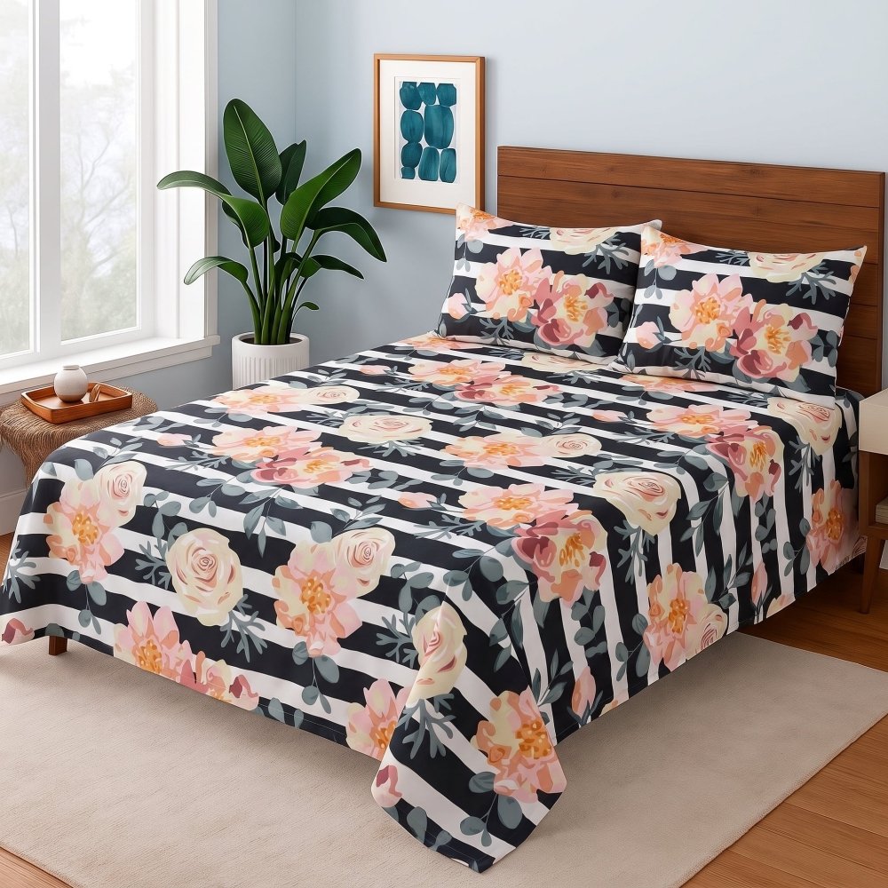 Striped Romance - Bedsheet Set - Zaraish.com