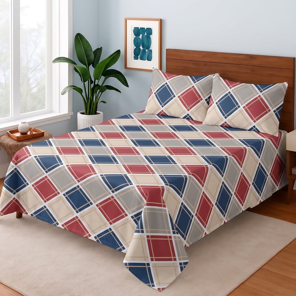 Tartan Harmony - Bedsheet Set - Zaraish.com
