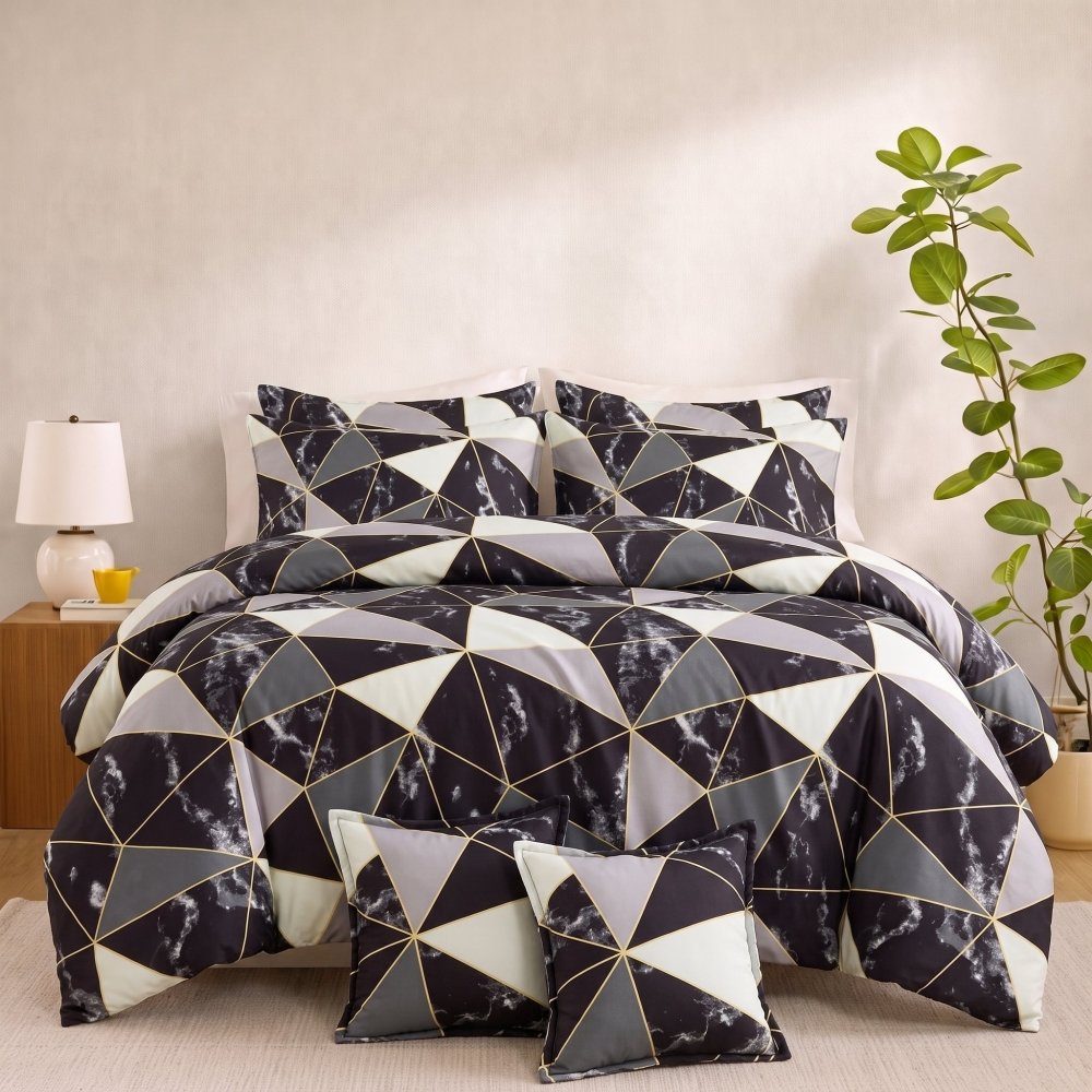 TRIANGULAR STONE - 8pcs Quilt Cover Set (Without Filling) - Zaraish.com