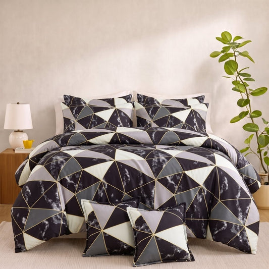 TRIANGULAR STONE - 8pcs Quilt Cover Set (Without Filling) - Zaraish.com