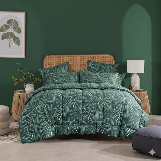 Verdant Fan - 6pcs Premium Comforter Set - Zaraish.com
