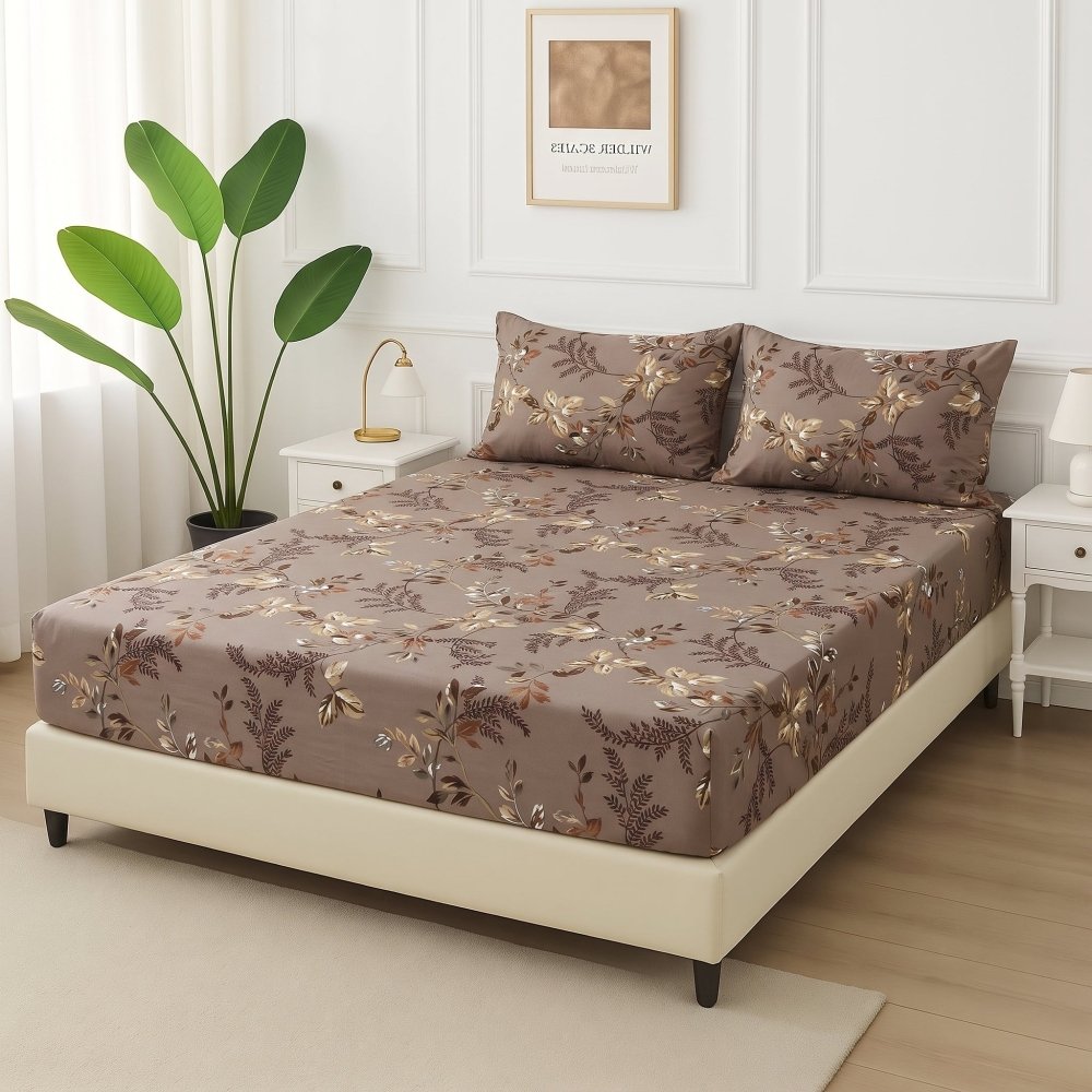 Walnut Whisper - Fitted Bedsheet Set - Zaraish.com
