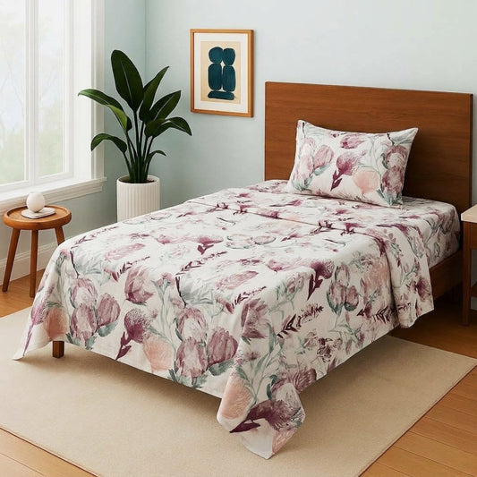 Whispering Protea - Single Bedsheet Set - Zaraish.com