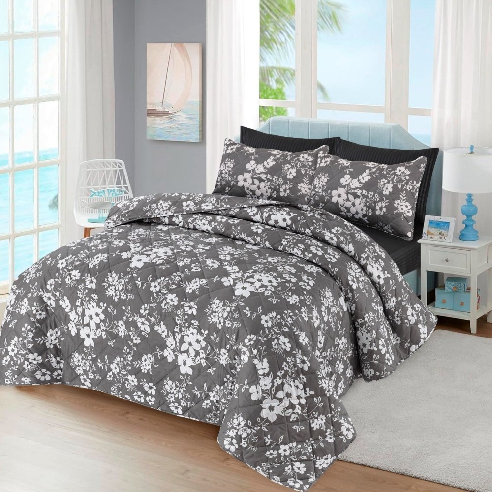 White Tulip - Premium Summer 6pcs Comforter Set - Zaraish.com