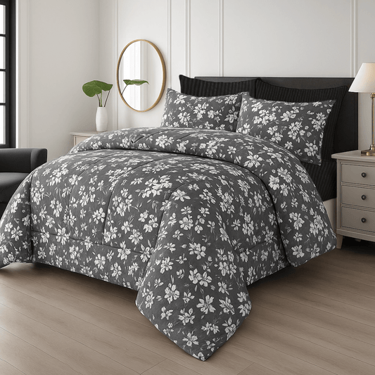 White Tulip - Premium Summer 6pcs Comforter Set - Zaraish.com