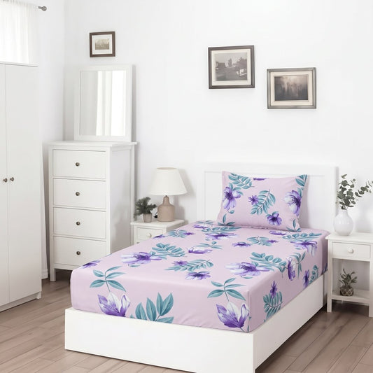 Wisteria Breeze - SINGLE Fitted Bedsheet Set - Zaraish.com
