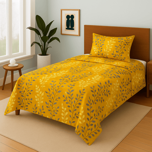 Yellow Tulip - Single Bedsheet Set - Zaraish.com