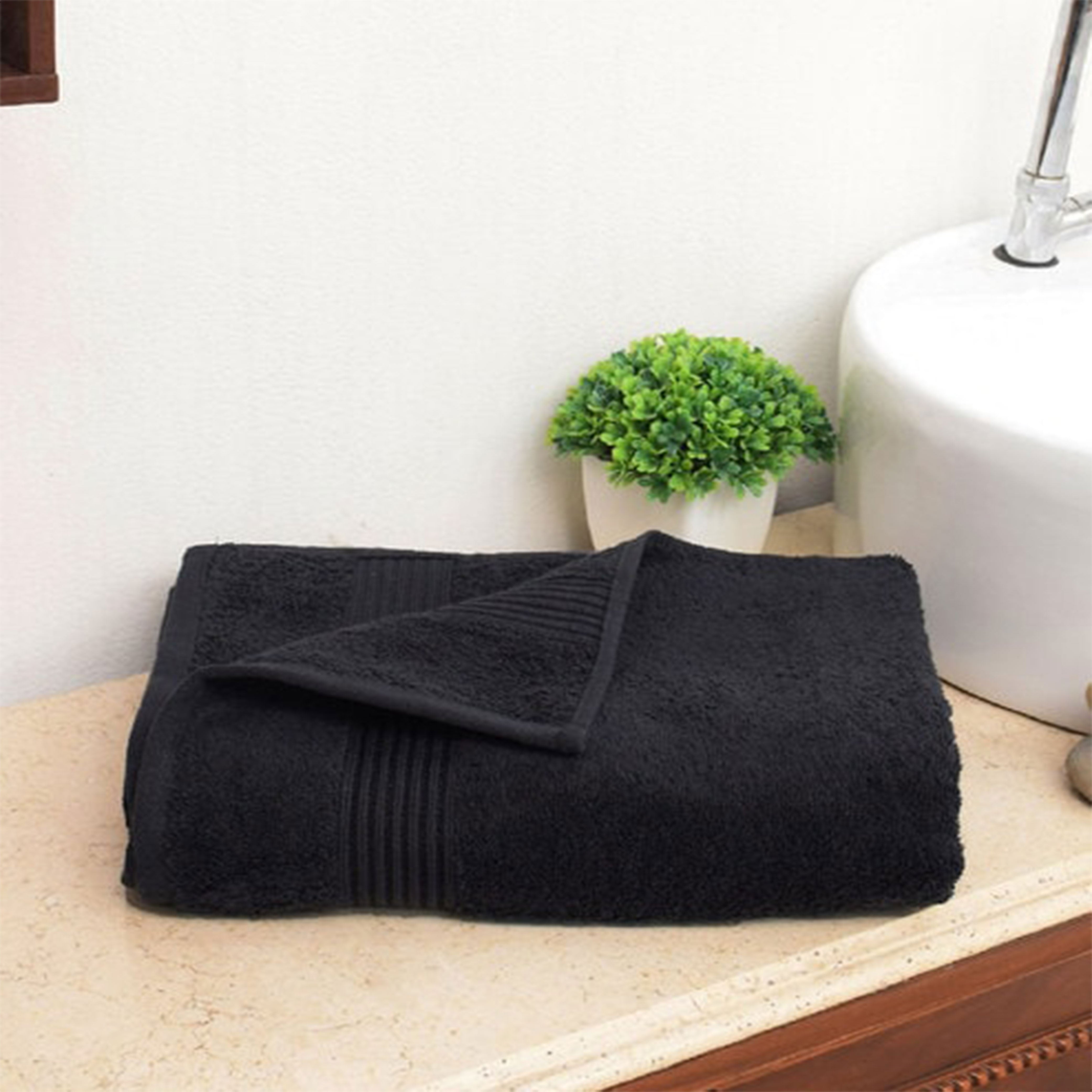 Black-Luxurious Soft Pure Cotton Bath Towel
