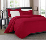 Red Plain- Summer BEDSPREAD Set (Light Filling)