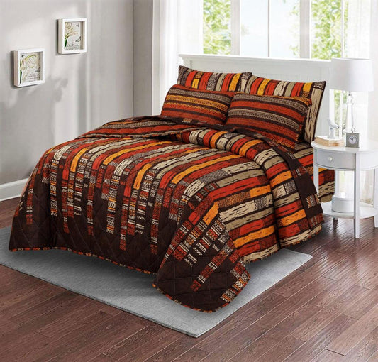 7pcs Summer Comforter Set (Light Filling) - Geometrical Stripes