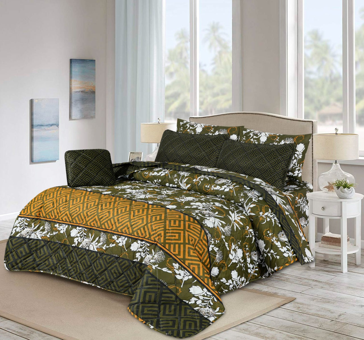7pcs Summer Comforter Set (Light Filling) - Oliviya