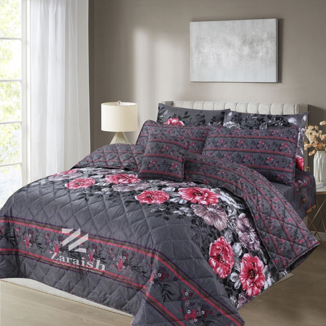 Purple Jasmine- 6pcs Comforter Set