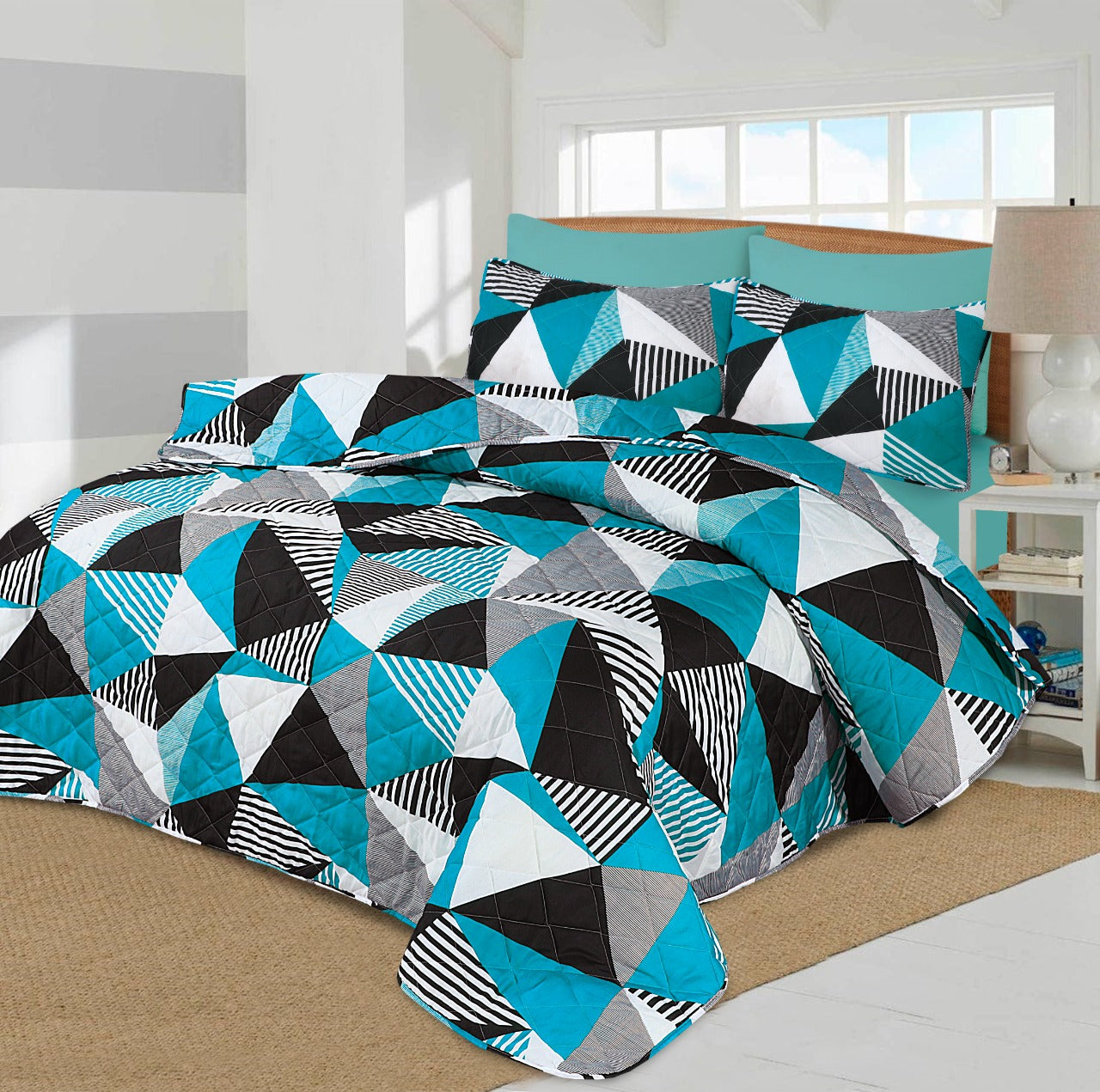 Triangular- 6PCS Summer Comforter Set (Light Filling)