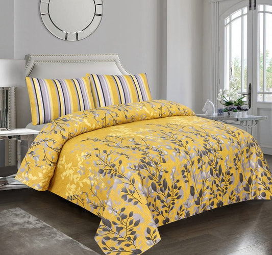 Yellow tulip -Bedsheet Set