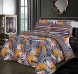 Palm Leaves-6 pcs Summer Comforter Set (Light Filling)