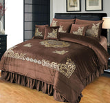 Kelon Emboss Velvet Bridal Bed Set With Aplic Work 9 Piece