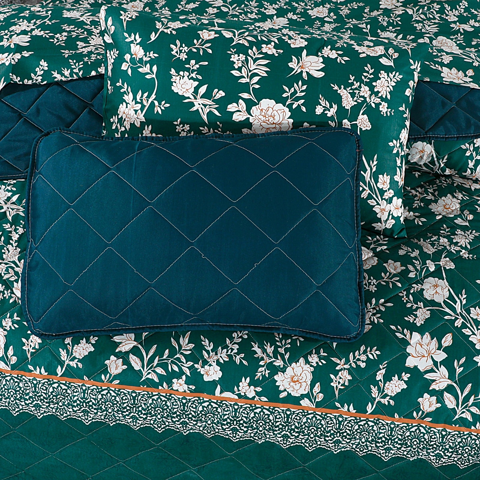 Floral -6PCS  Summer Comforter Set (Light Filling)