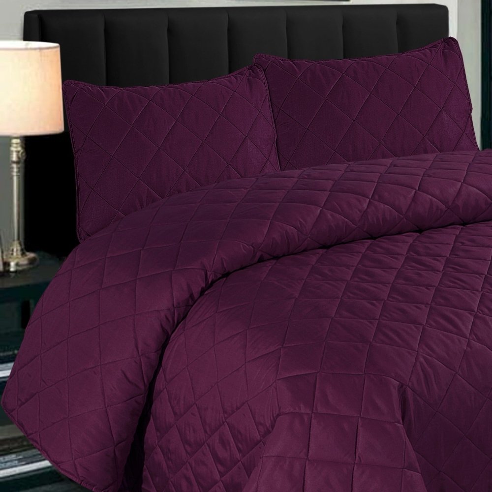 Purple Plain - Summer Comforter Set (Light Filling) - Zaraish.com